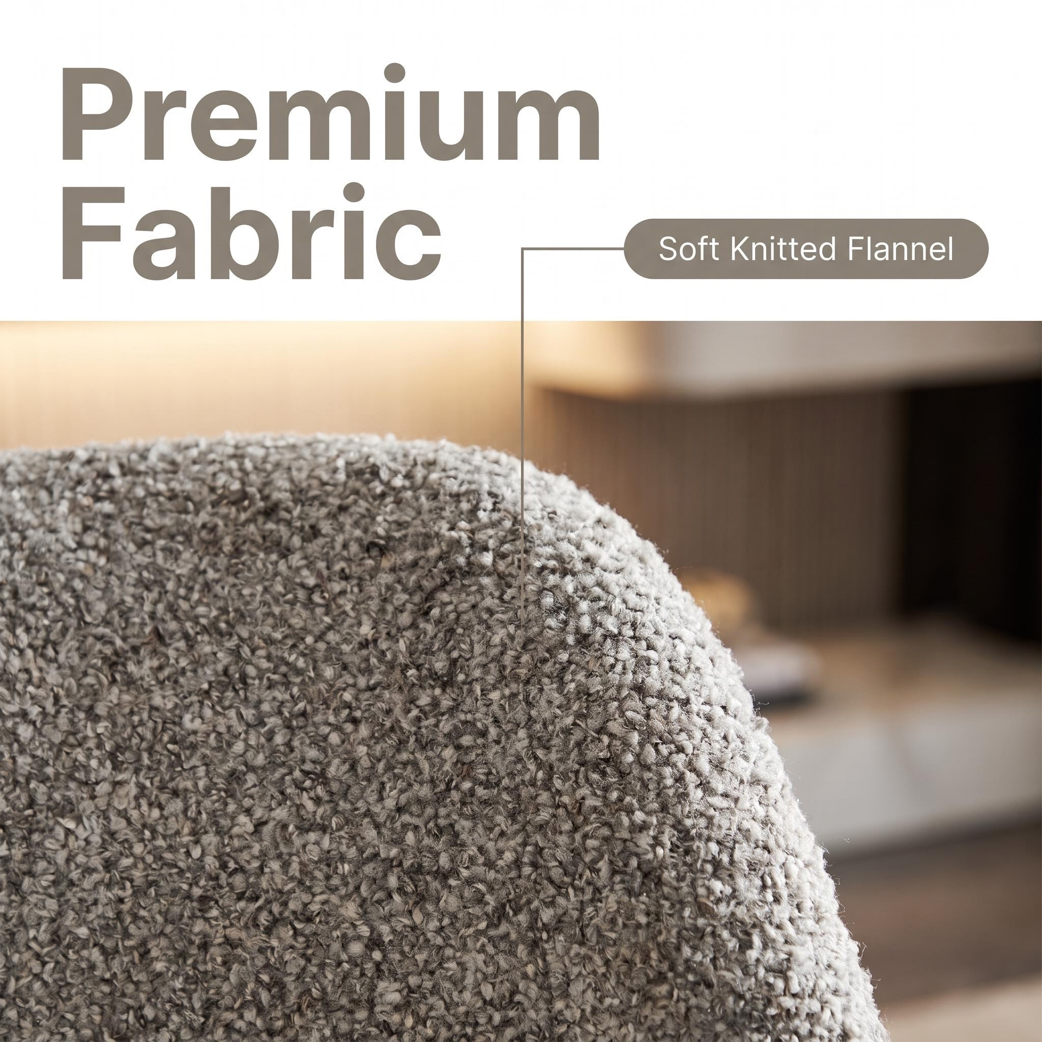 Boucle Tapered Base Accent Chair 2