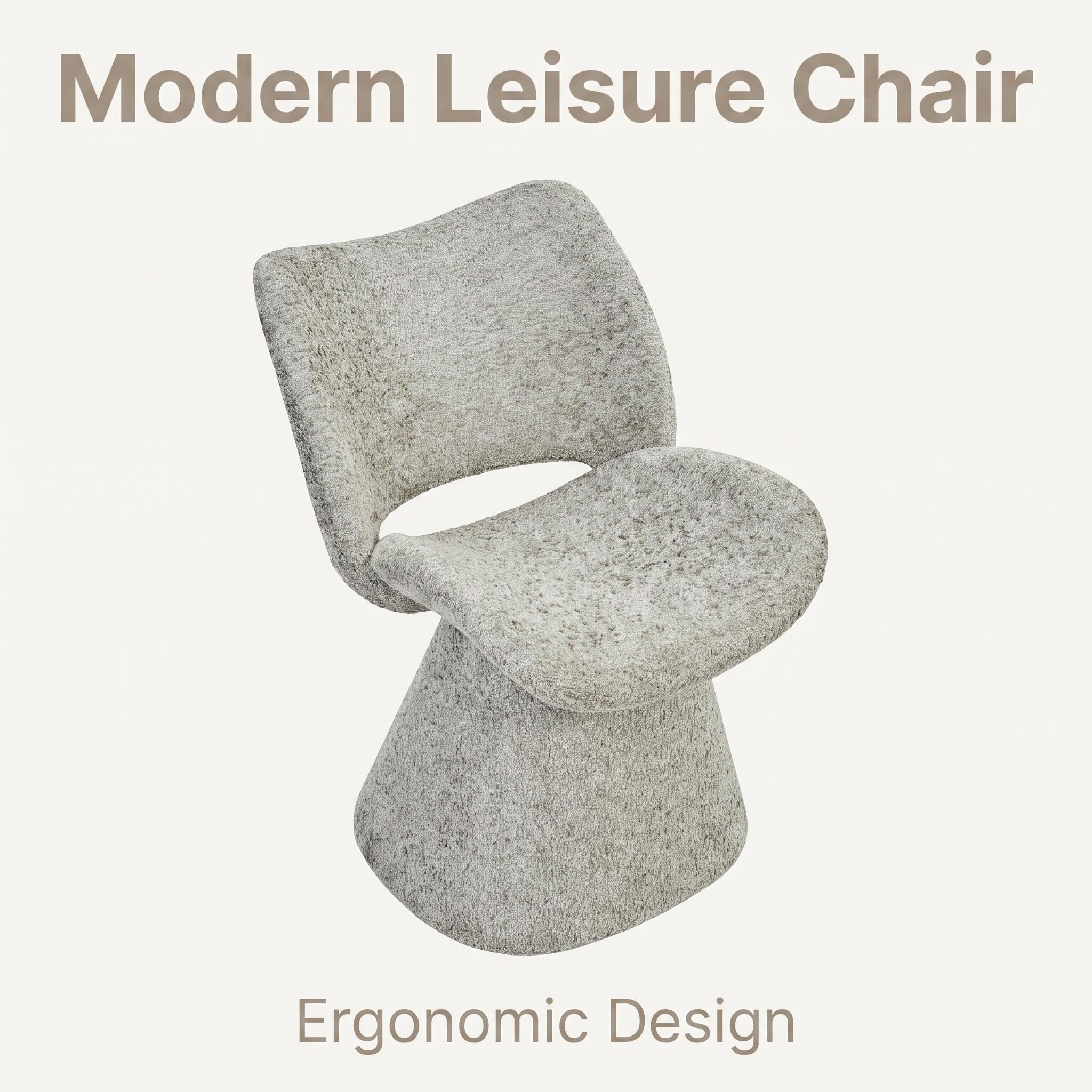 Boucle Tapered Base Accent Chair 1