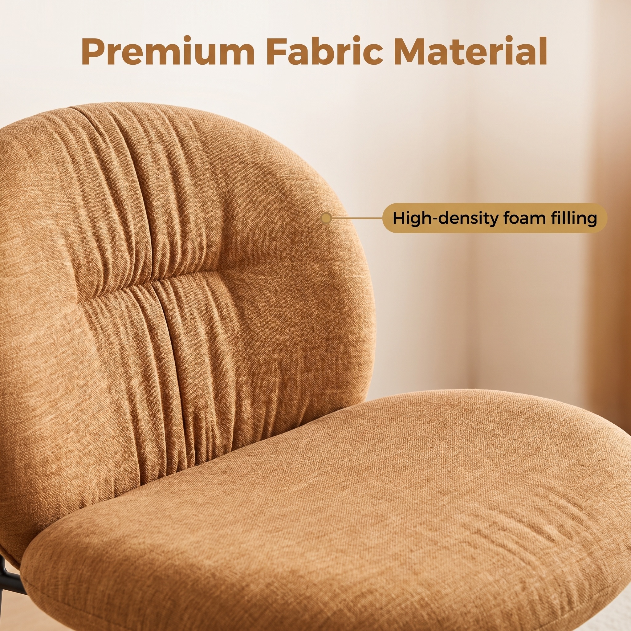 Camel Upholstered Dining Chair 2
