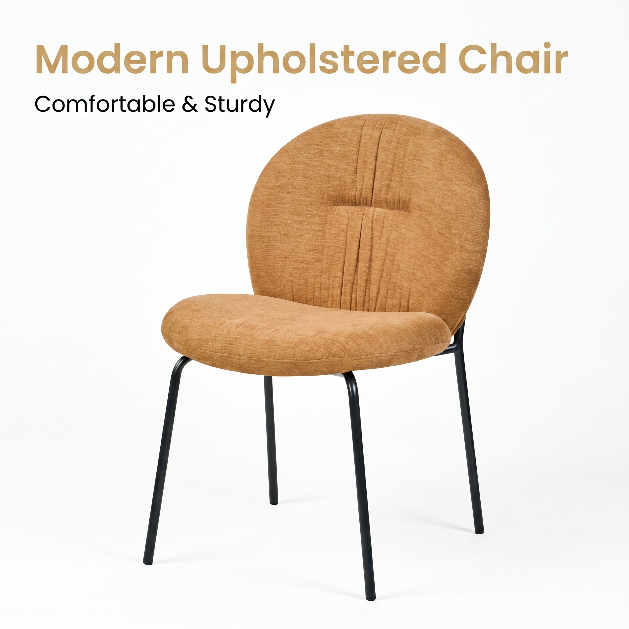 Camel Upholstered Dining Chair 1