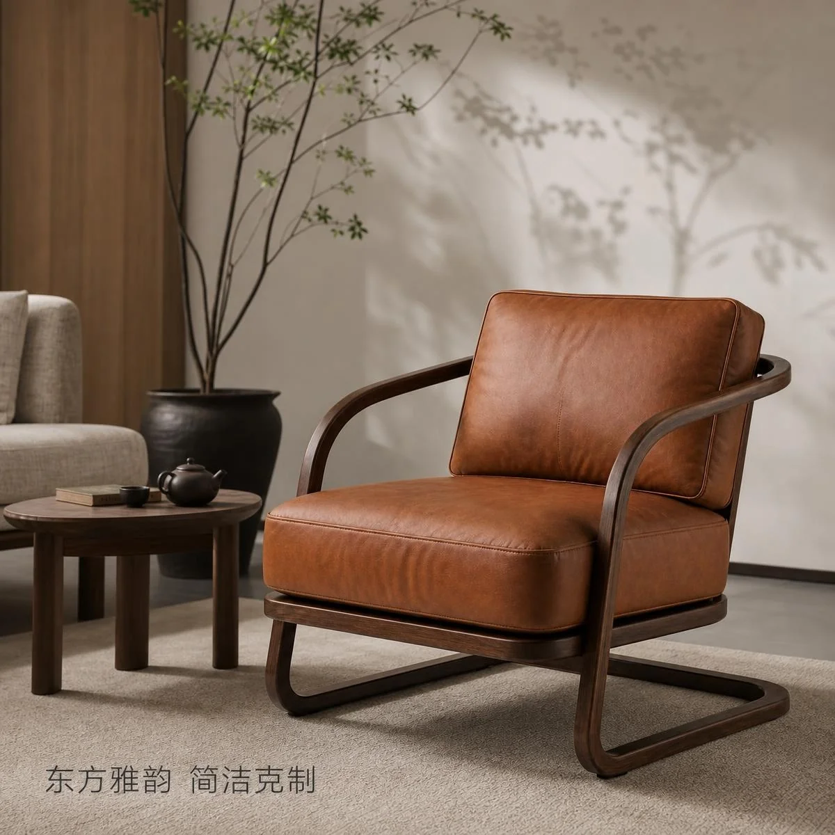 LOAFI MOXU Walnut Cantilever Lounge Chair · Materials & craft