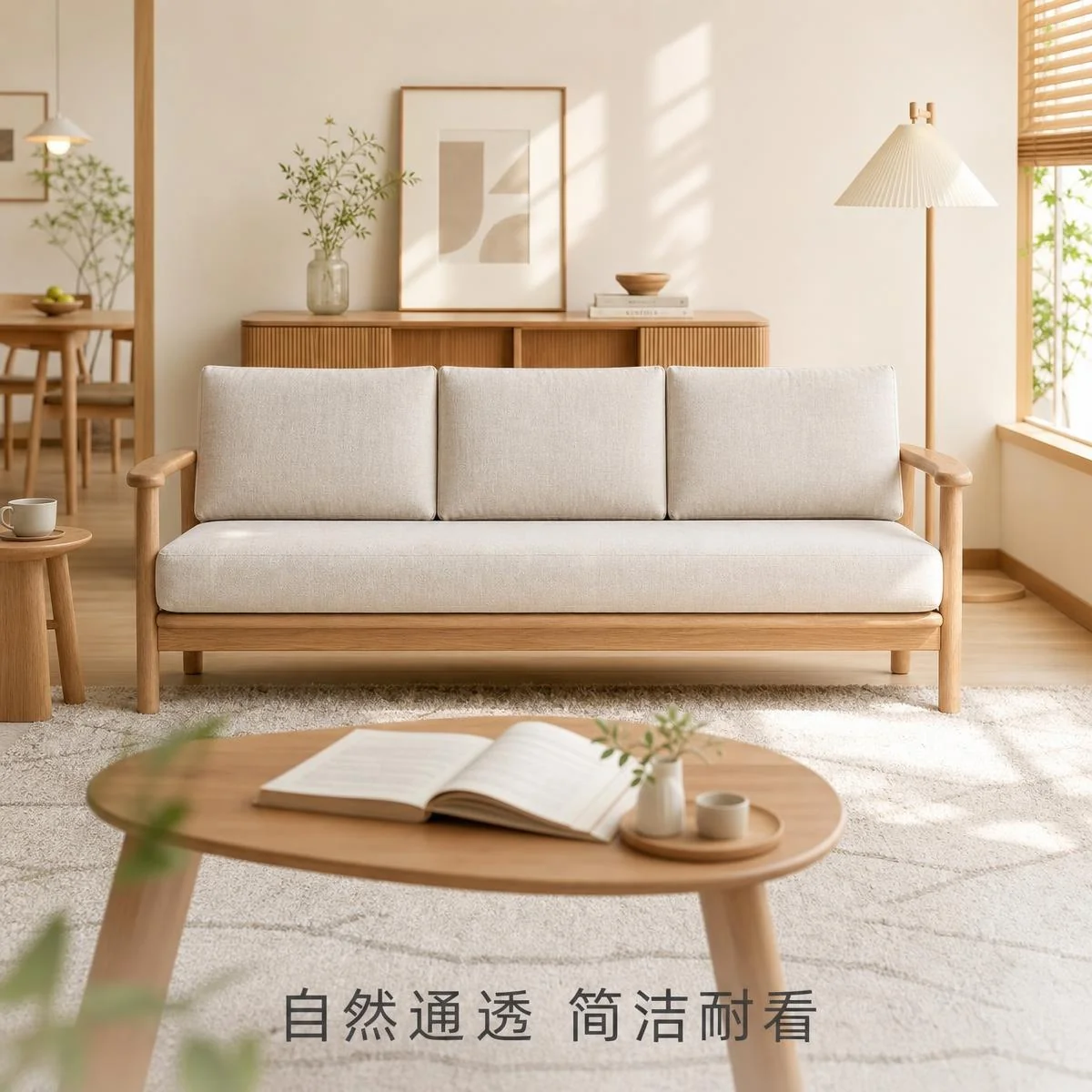 LOAFI NEST Three-seat Wood-frame Sofa · Everyday living