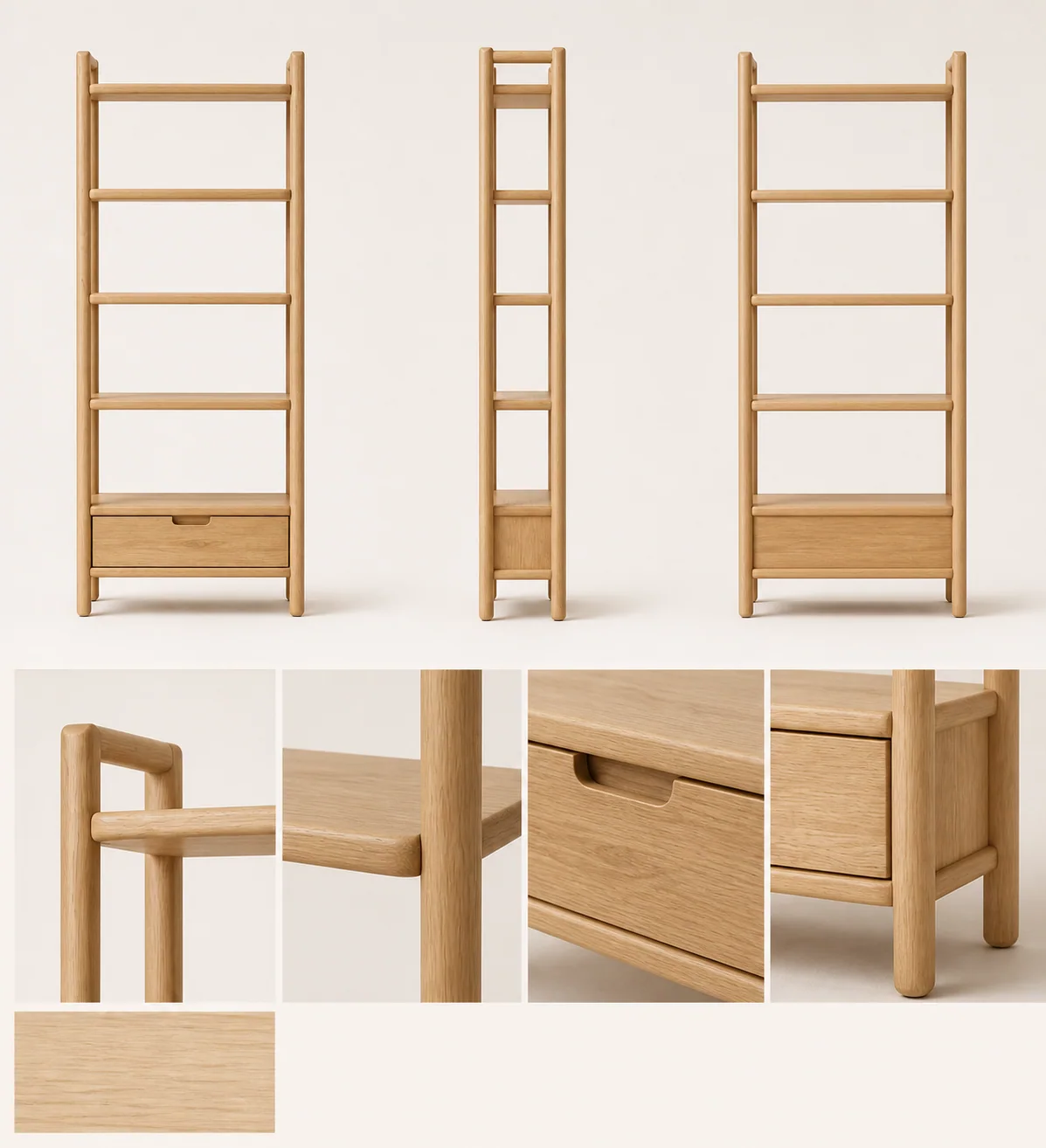 NEST Shelf 01 Design views, details and material direction
