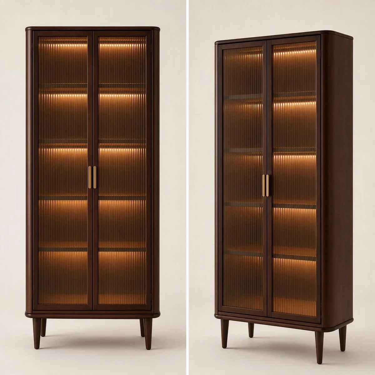 LOAFI RIVE Reeded-glass Display Cabinet · Everyday living