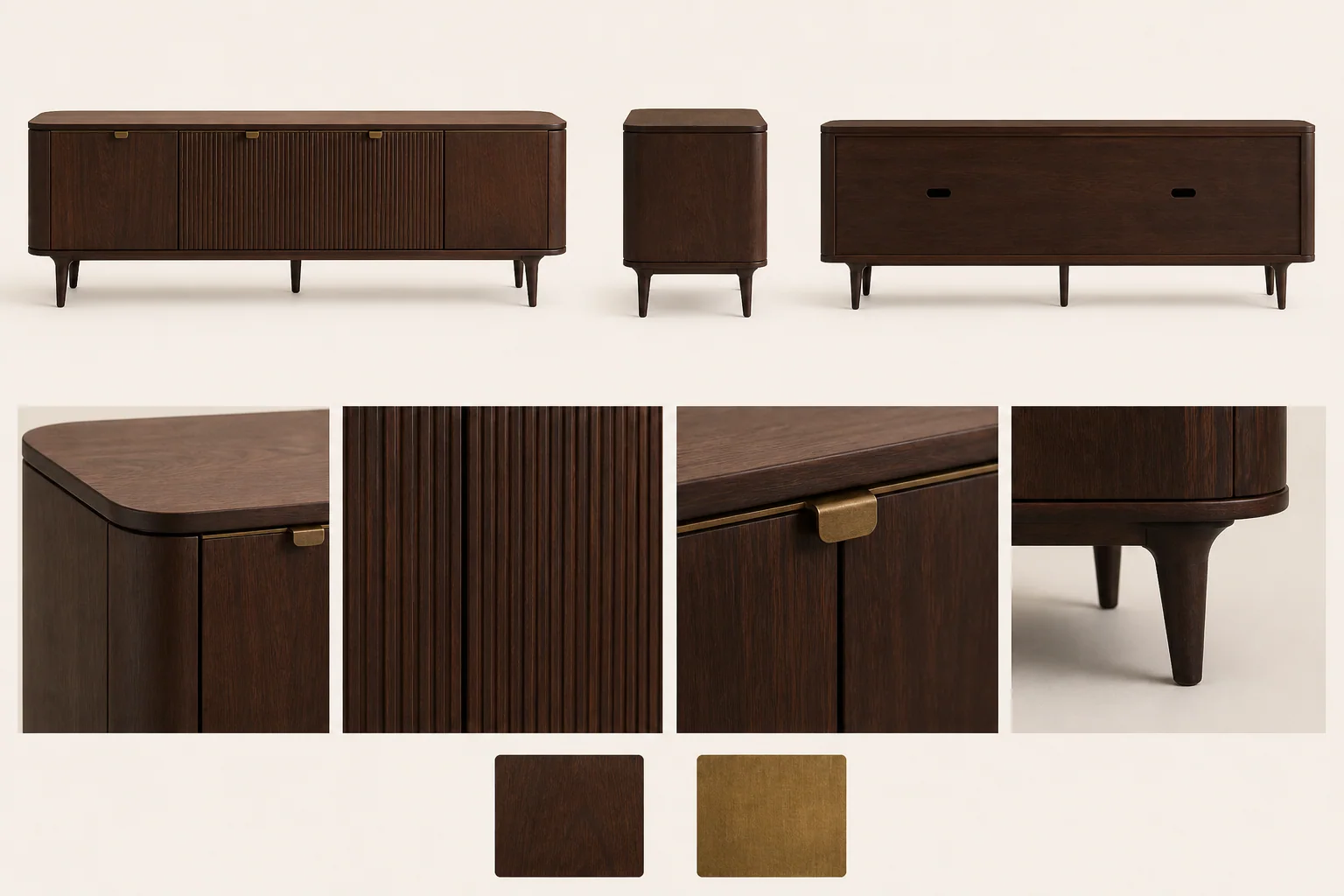 RIVE Cabinet 01 Design views, details and material direction