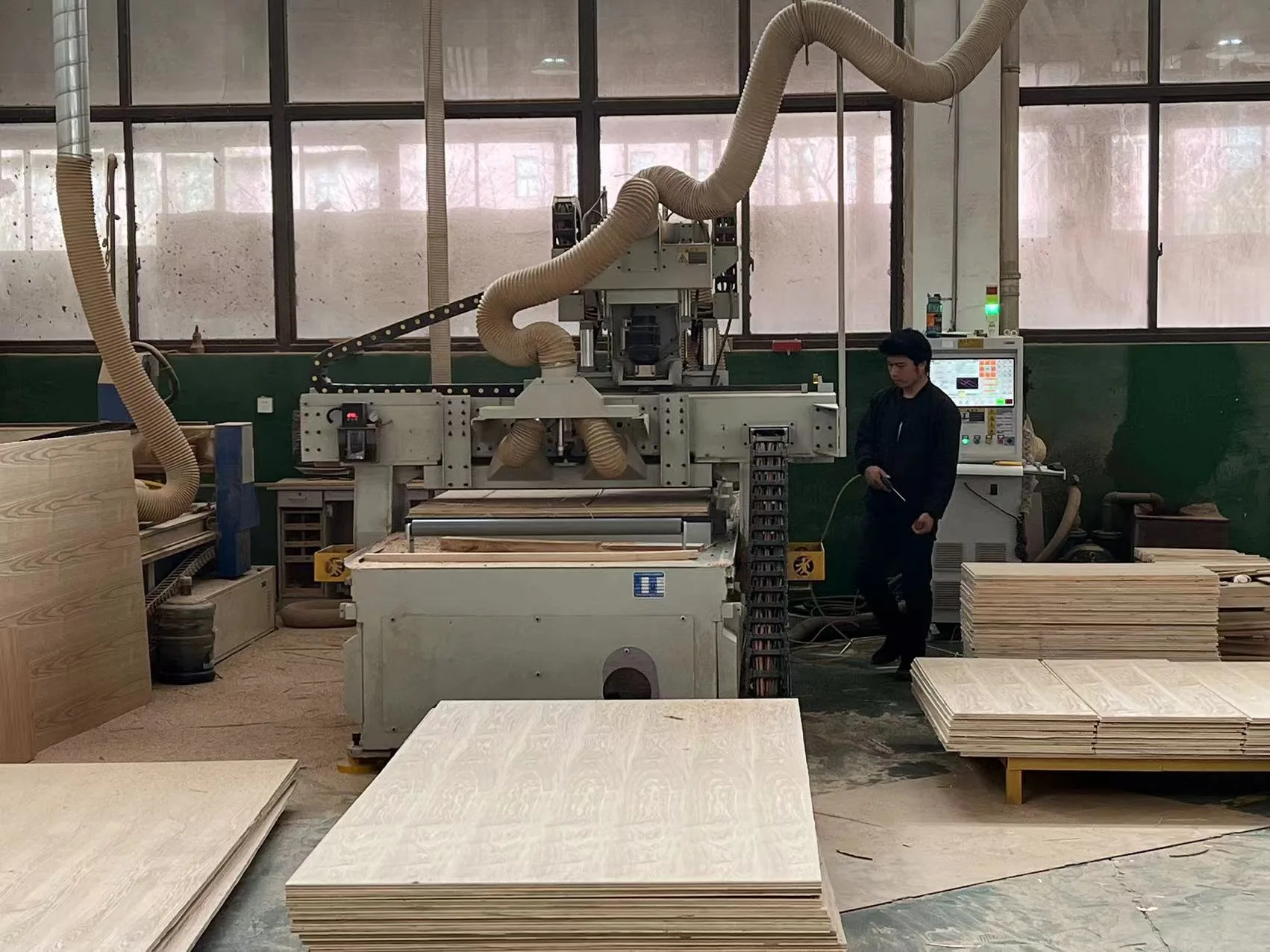Panel production